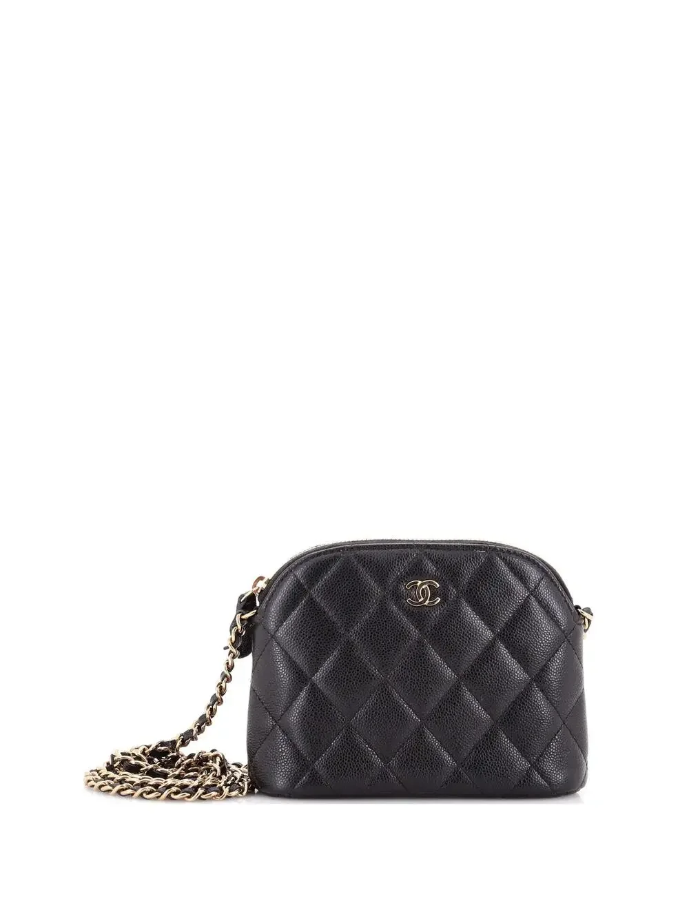 Chanel Cc Dome Zip Clutch With Chain #247585C46B